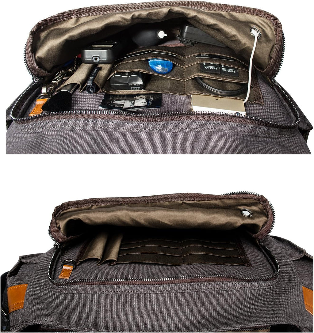 Camera Messenger Bag for DSLR Cameras Laptop 15.6inch Shoulder Bag with Camera Insert Sleeve Z90060