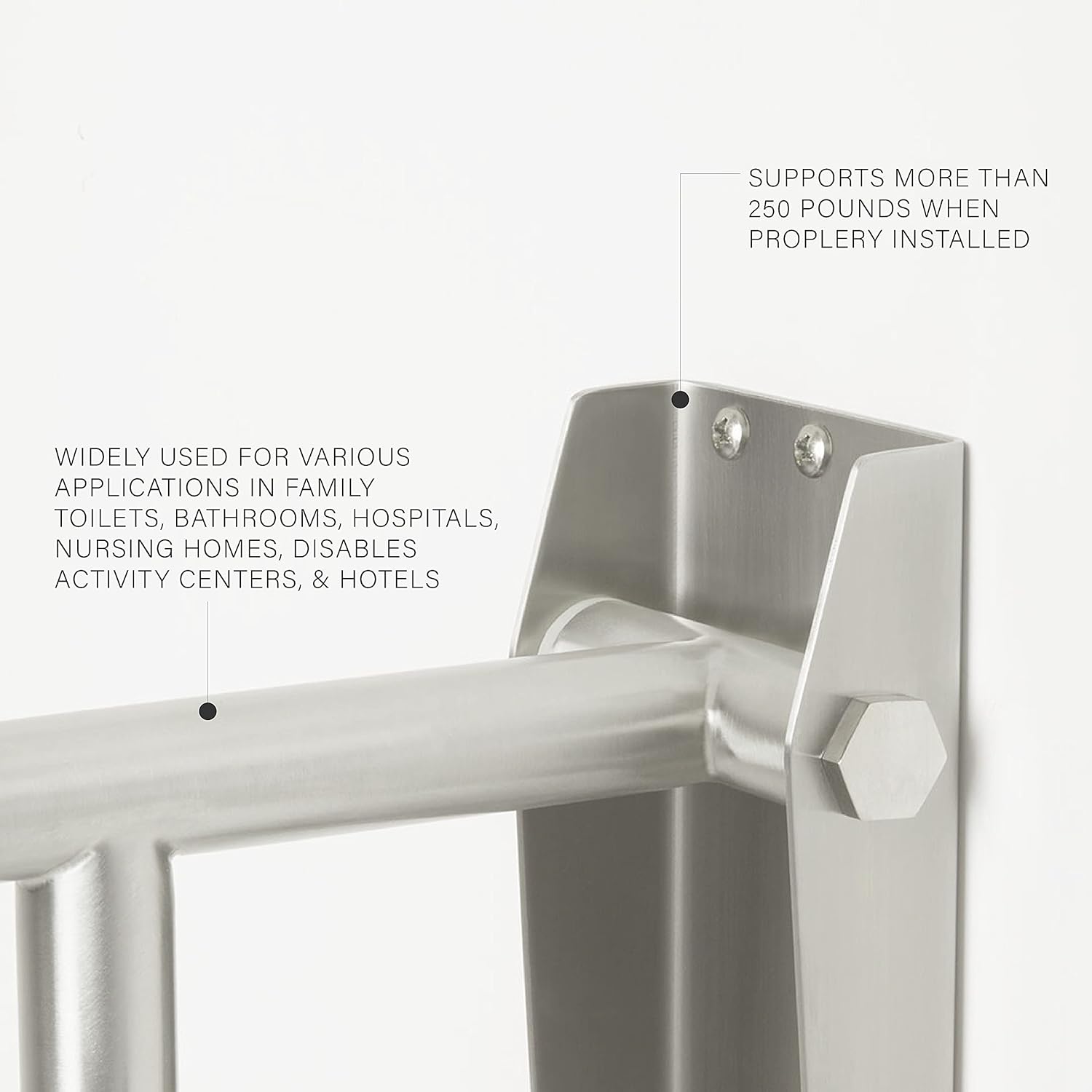 Satin Stainless Steel 30 inch Swing Up Grab Bar Y7360