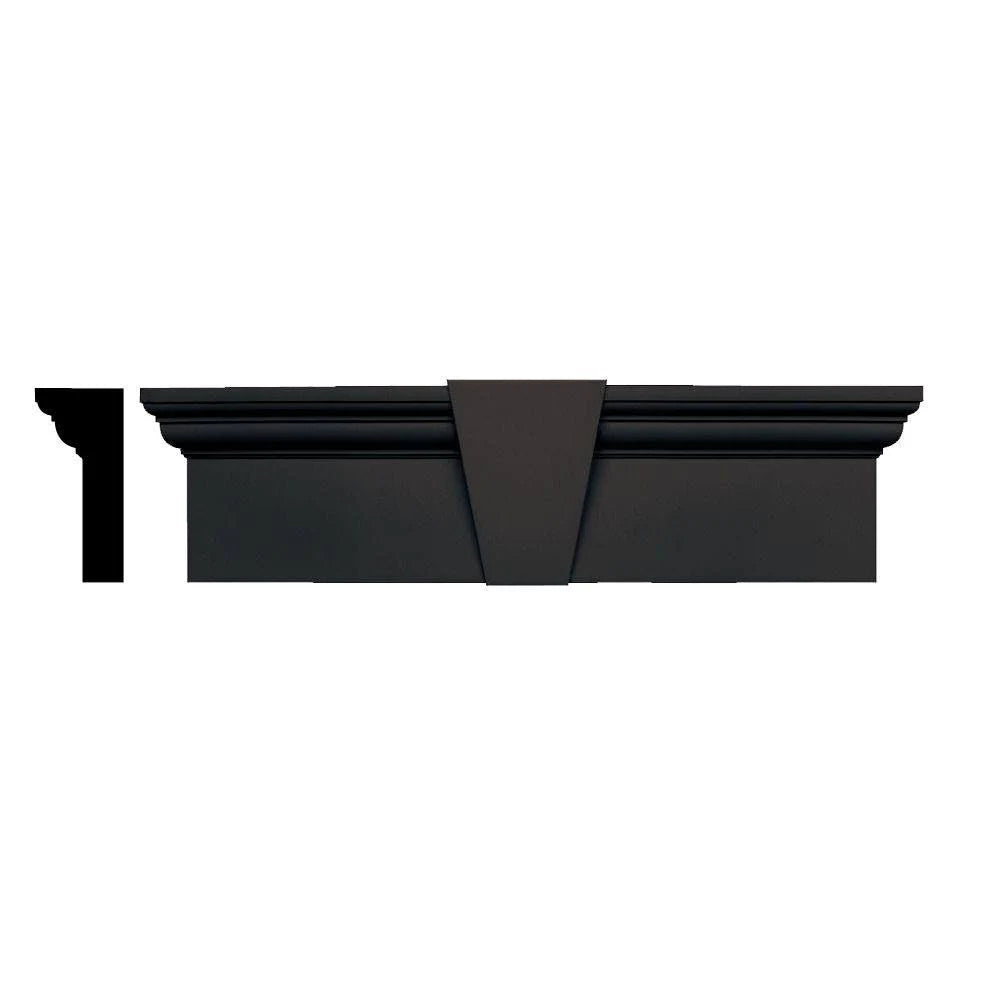 37 5/8x22 x 9x22 Flat Panel Window Header, Musket Brown F3153