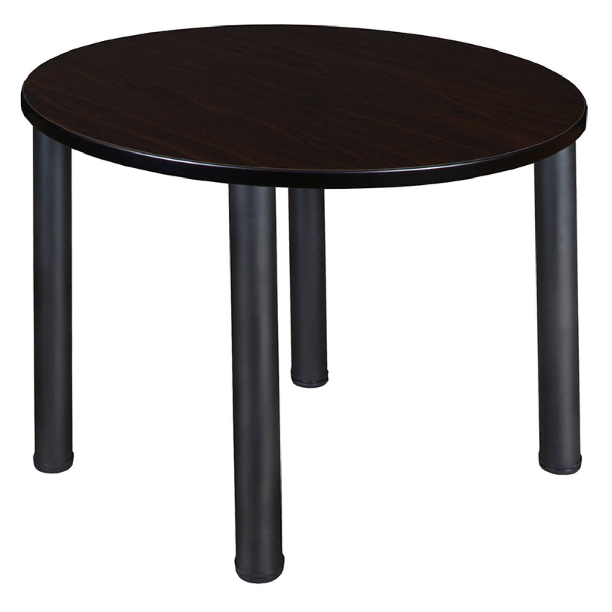 Mocha Walnut/ Black Round Breakroom Table O1819