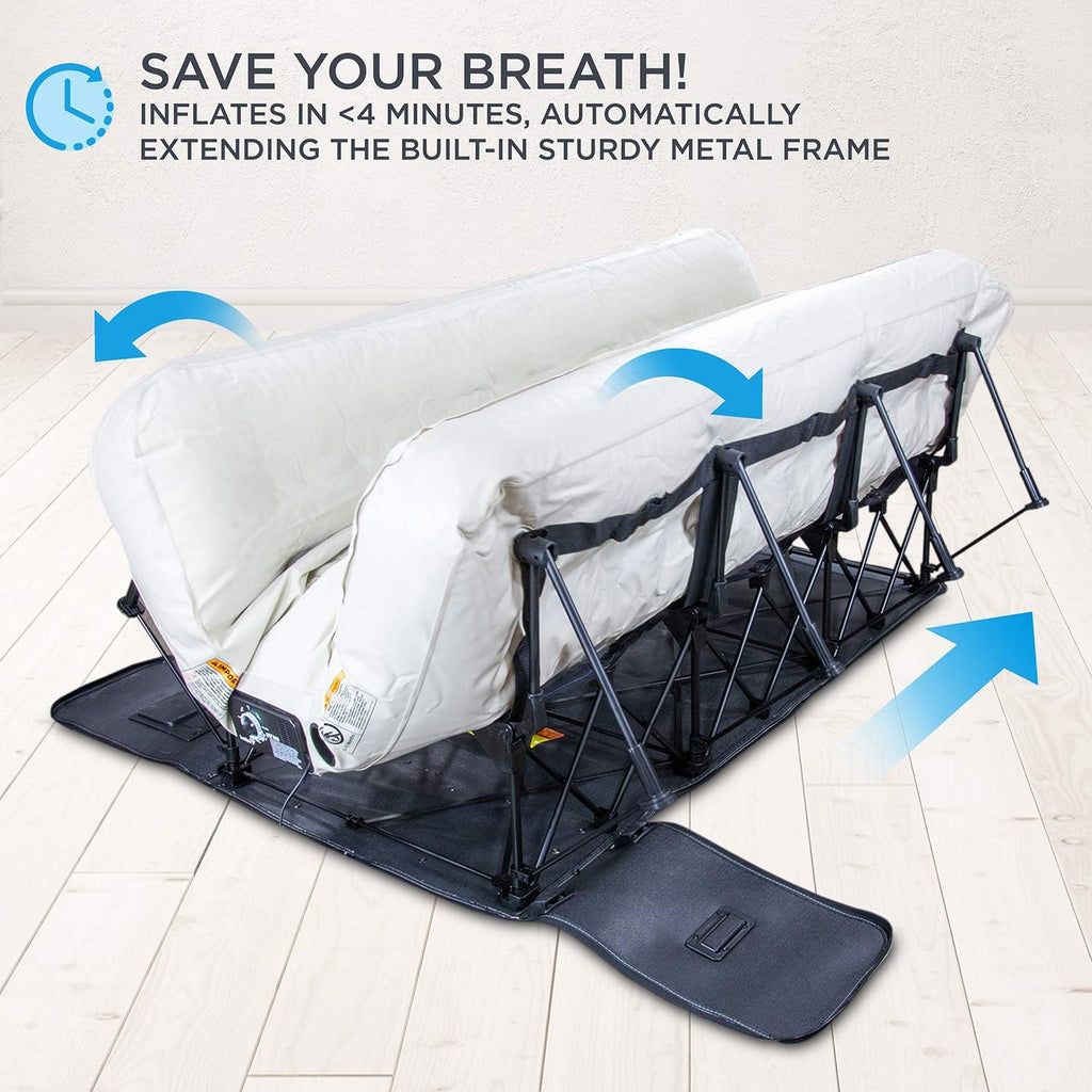 Queen Air Mattress with Frame & Rolling Case Z3802