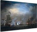 Naval Battle Prints Canvas Framed Wall Decor N7611