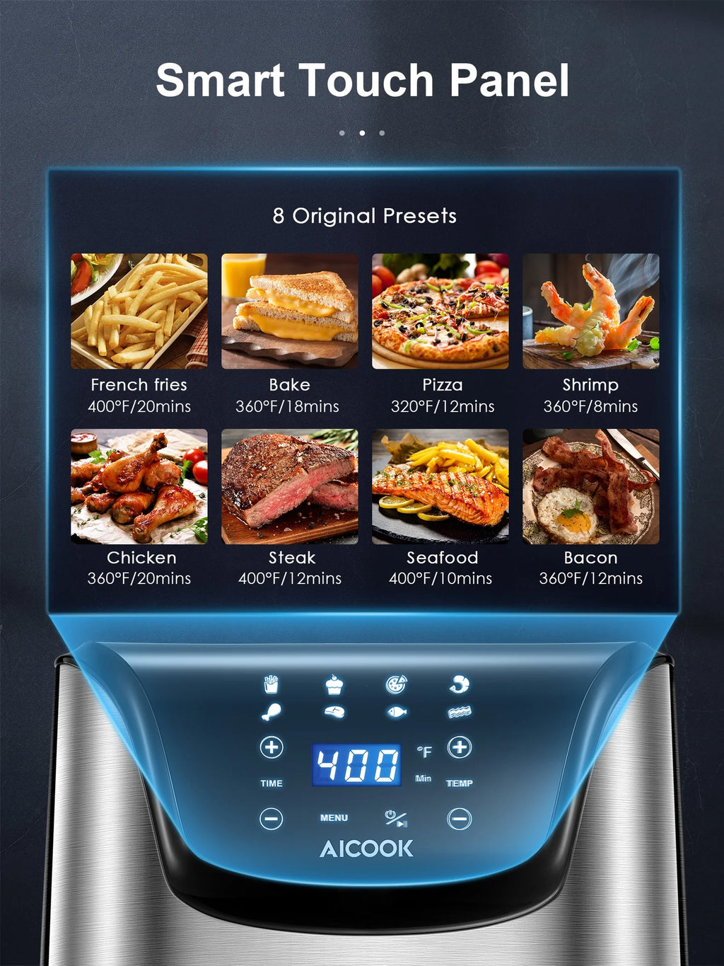Air Fryer 5.8Qt, Dishwasher-Safe, 40 Recipe F468