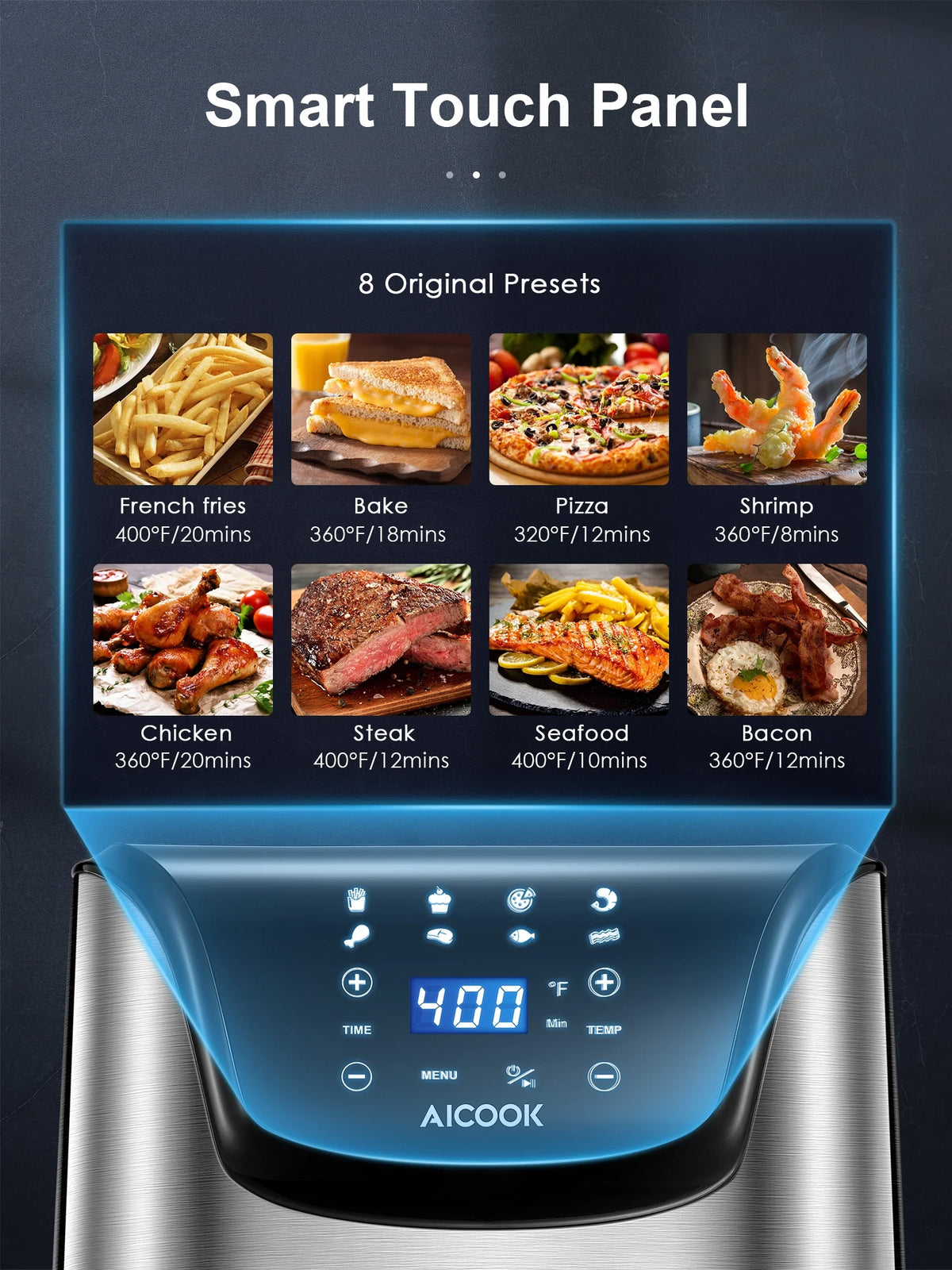Air Fryer 5.8Qt, Dishwasher-Safe, 40 Recipe F468
