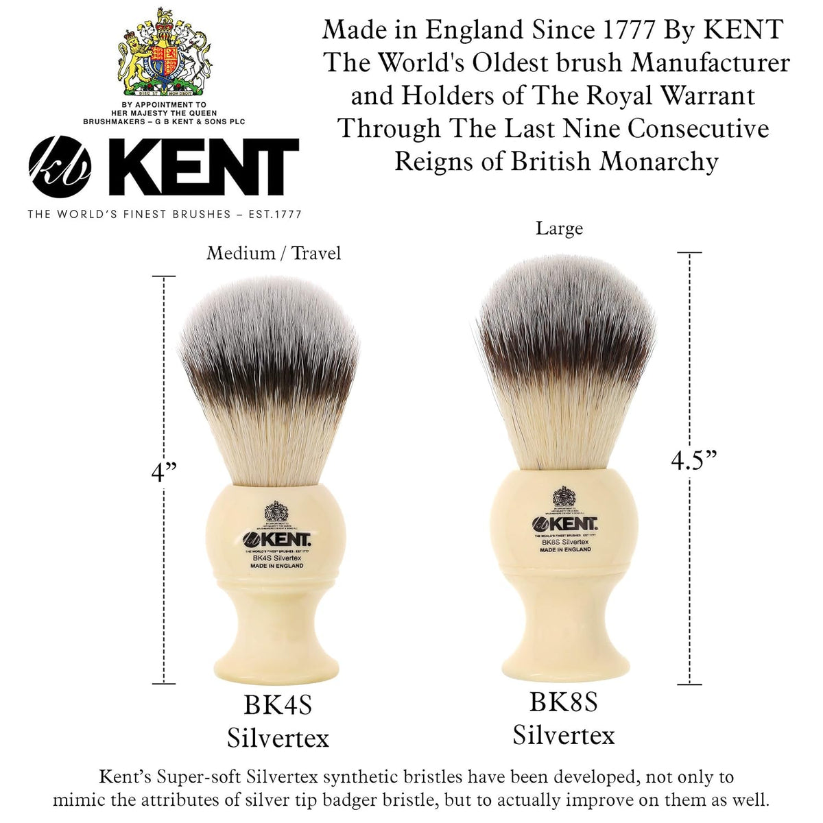 Shaving Brush with Ultra-Soft Synthetic Bristles and Faux Ivory Resin Handle, Pack of 2 O6495