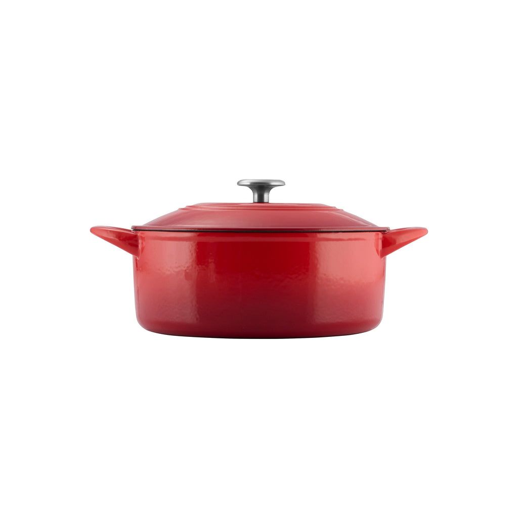 6 qt Red Enameled Cast Iron Dutch Oven Q86680