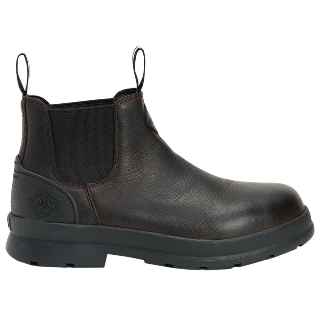 Black Coffee Leather Chelsea Boots C320981