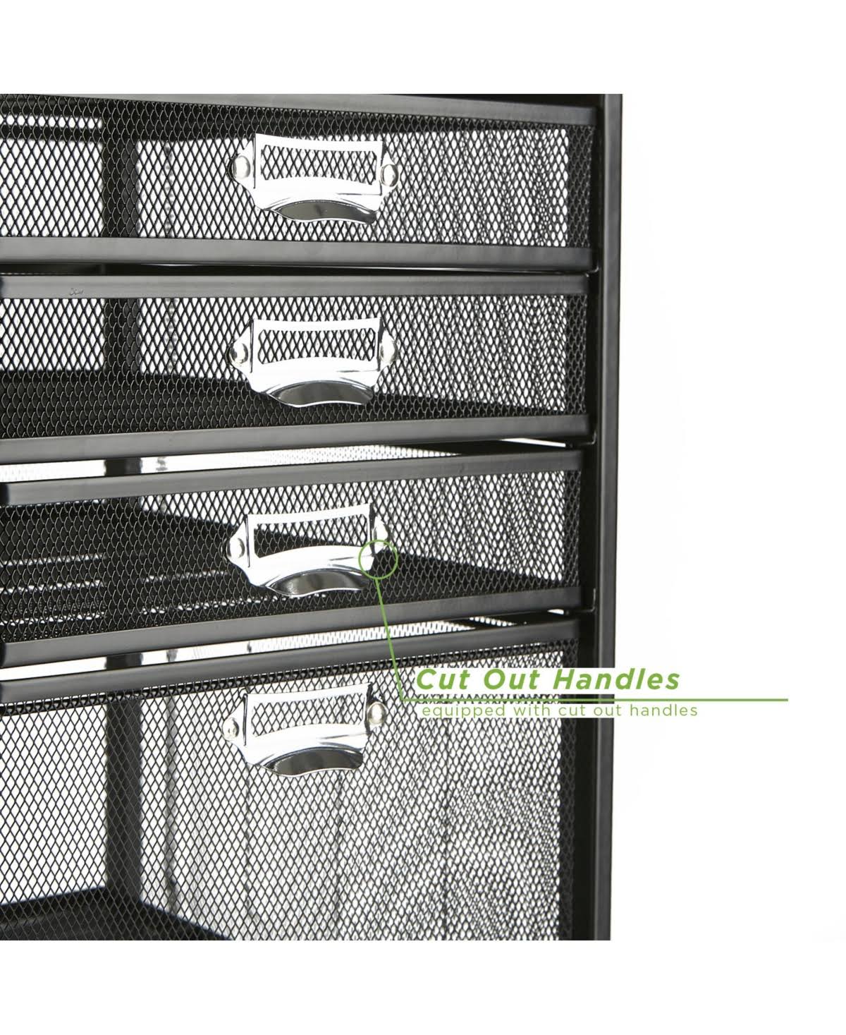 5-Tiered Drawer Storage Cart Black A50961