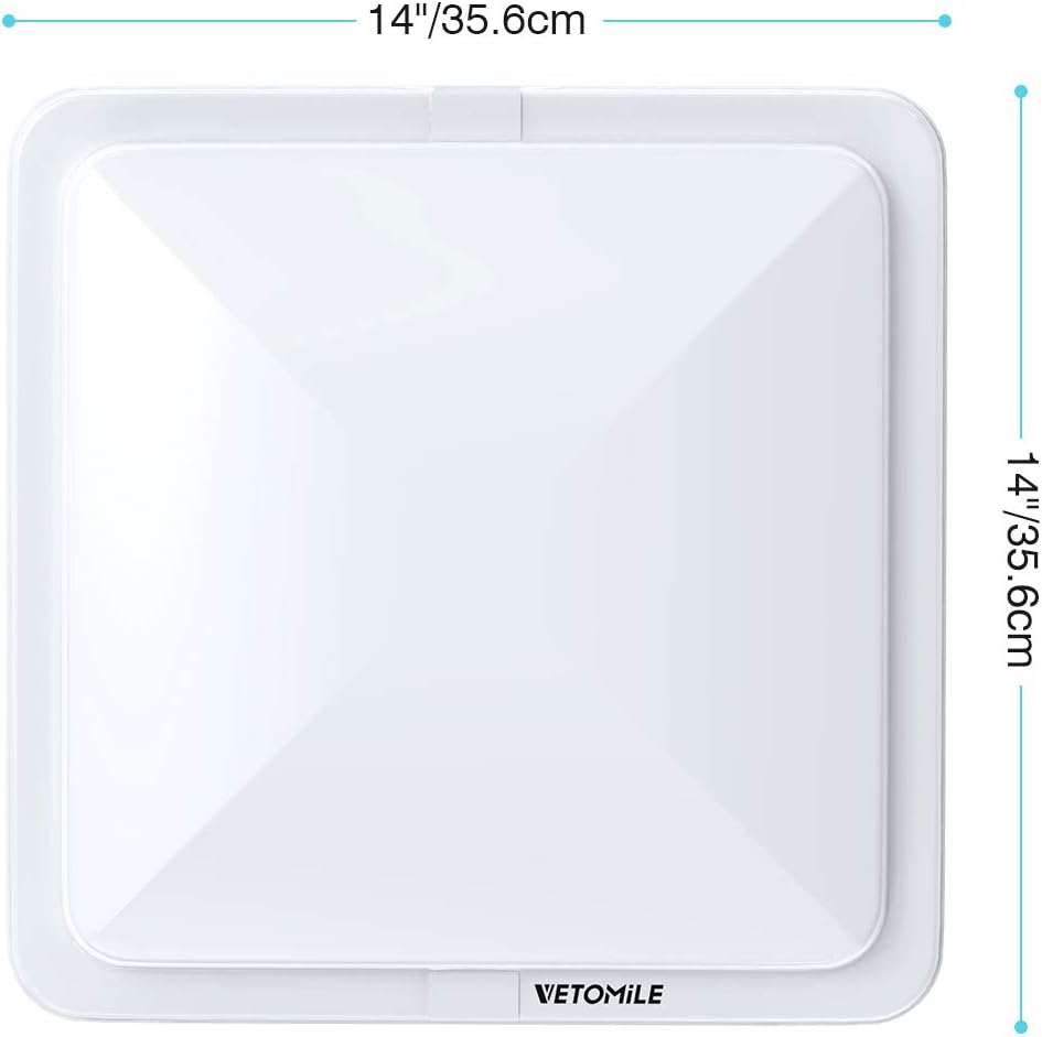 RV Roof Vent Lid Cover 14 inch White 2 Pack X76892