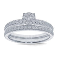 10K White Gold Diamond Engagement Ring Bridal Set G515