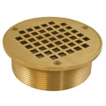 4x22 IPS Metal Spud with 5x22 Polished Brass Round Strainer X342905