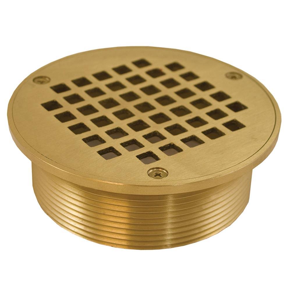 4x22 IPS Metal Spud with 5x22 Polished Brass Round Strainer X342905