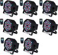36 RGB LED Stage Lights with Remote Control (8 Pack) I781