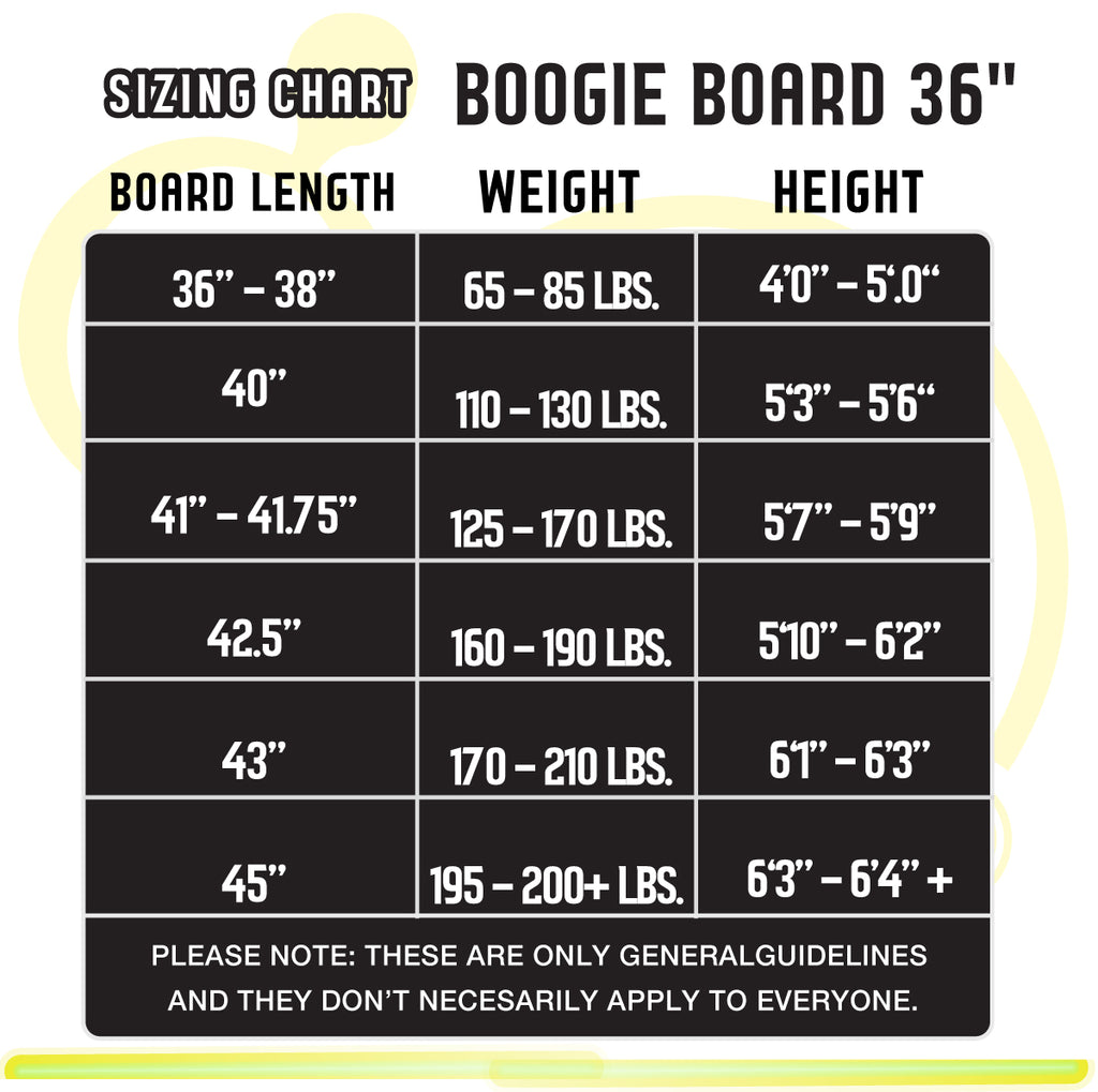 Boogieboard 36" with Wrist Leash Body Board Q436