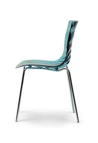 Blue Plastic Dining Chair (Set of 2) S595081
