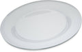 White Wide Rim Melamine Plate - 12/Case L56553