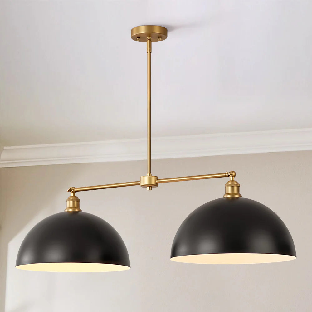 2-Light Linear Dome Industrial Pendant E2191