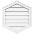 40x22W x 20x22H Vertical Peaked Surface Mount PVC Gable Vent 4/12 Pitch G2899