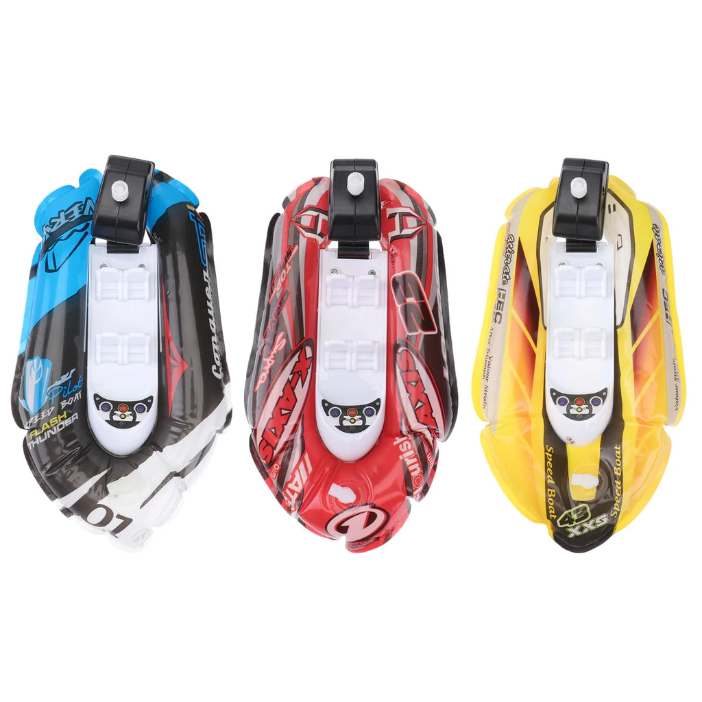 Mini Inflatable Paddle Boat Bathing Toy (Blue + Red + Yellow) P707