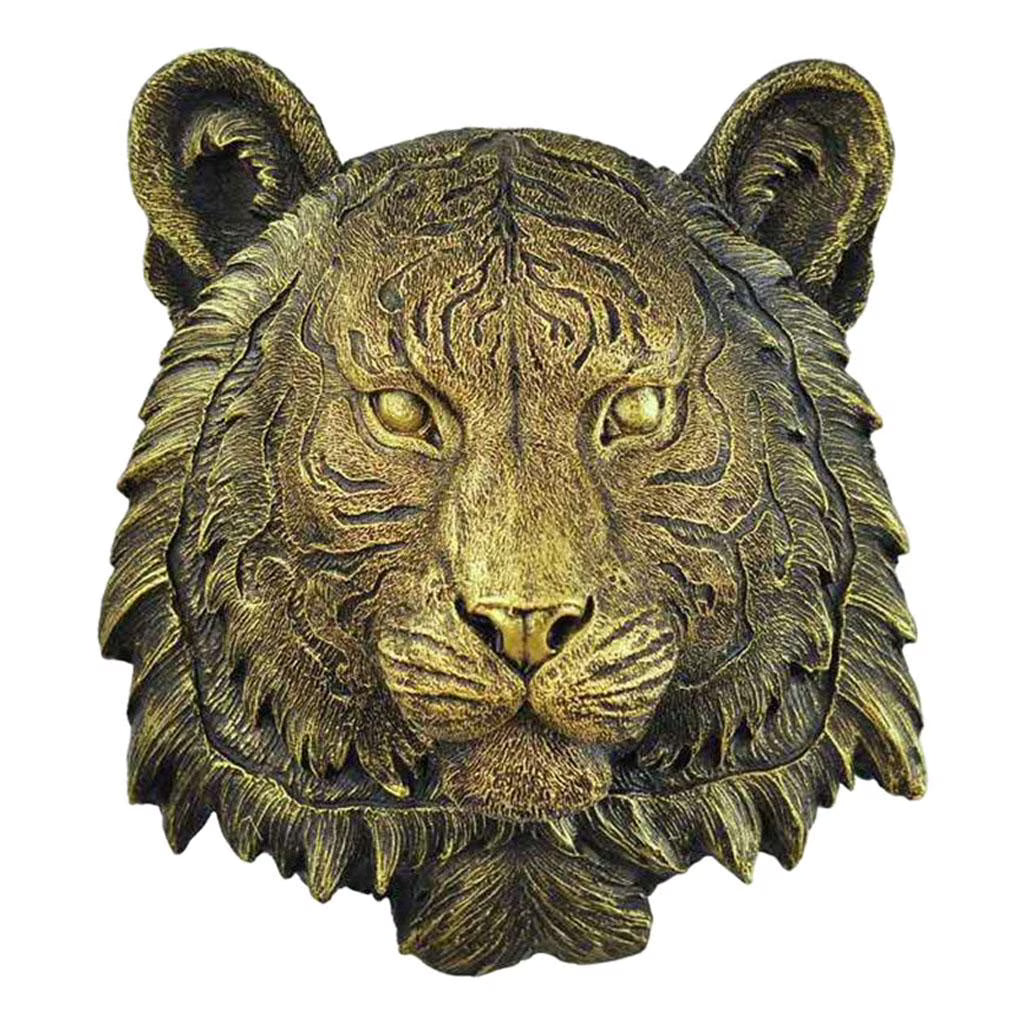 Tigers Mounted Bust Wall Sculpture D748120