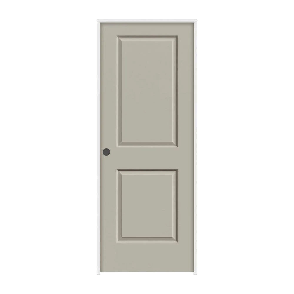 28 in. x 80 in. Desert Sand Painted Right-Hand Smooth Molded Composite MDF Single Prehung Interior Door I326640
