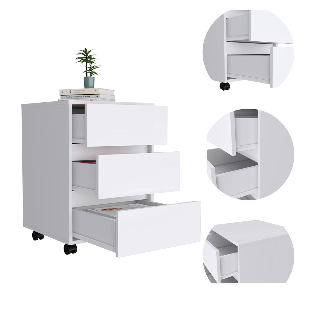 Grey 3 Drawer Filing Cabinet D89398