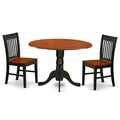 5pc Kitchen Table with Two Drop Leaves and Four Wood Seat Kitchen Chairs Z6502