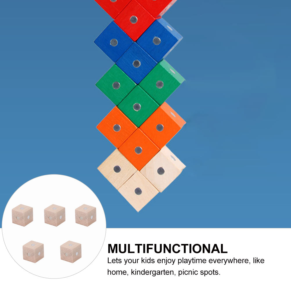 Magnetic Wood Building Blocks Educational Toys A65853