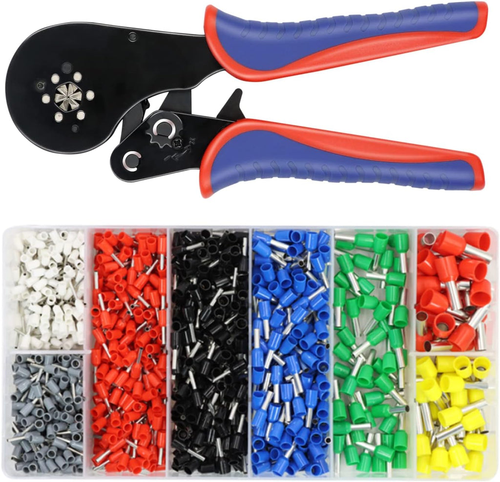 Ferrule Crimping Tool Kit with 1200PCS Terminals, 30-5 AWG, Pack of 2 V220166