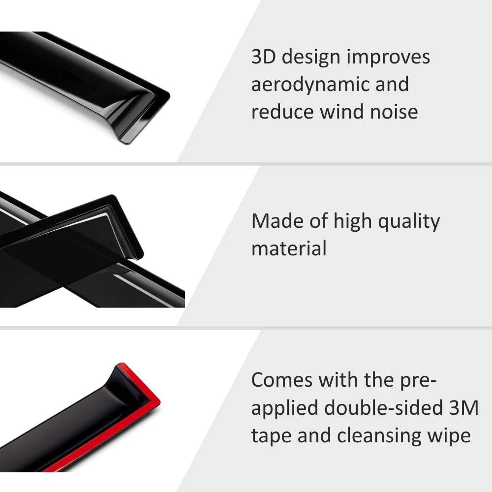 4 Pieces Glass Rain Guards for Hyundai Tucson M688