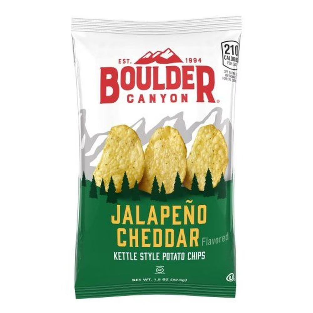 Jalapeno Cheddar Kettle Chips, 1.5 Ounce, 55 per Case O618