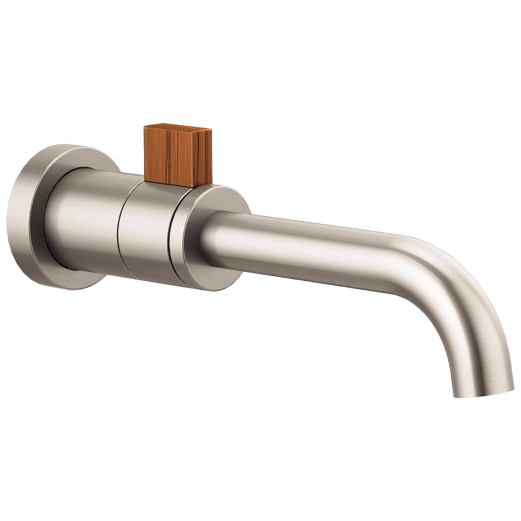 Luxe Nickel Teak Wood Wall Mount Lavatory V911