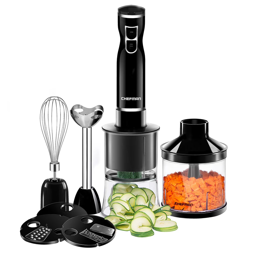6-in-1 Electric Spiralizer & Immersion Blender, Black P898030