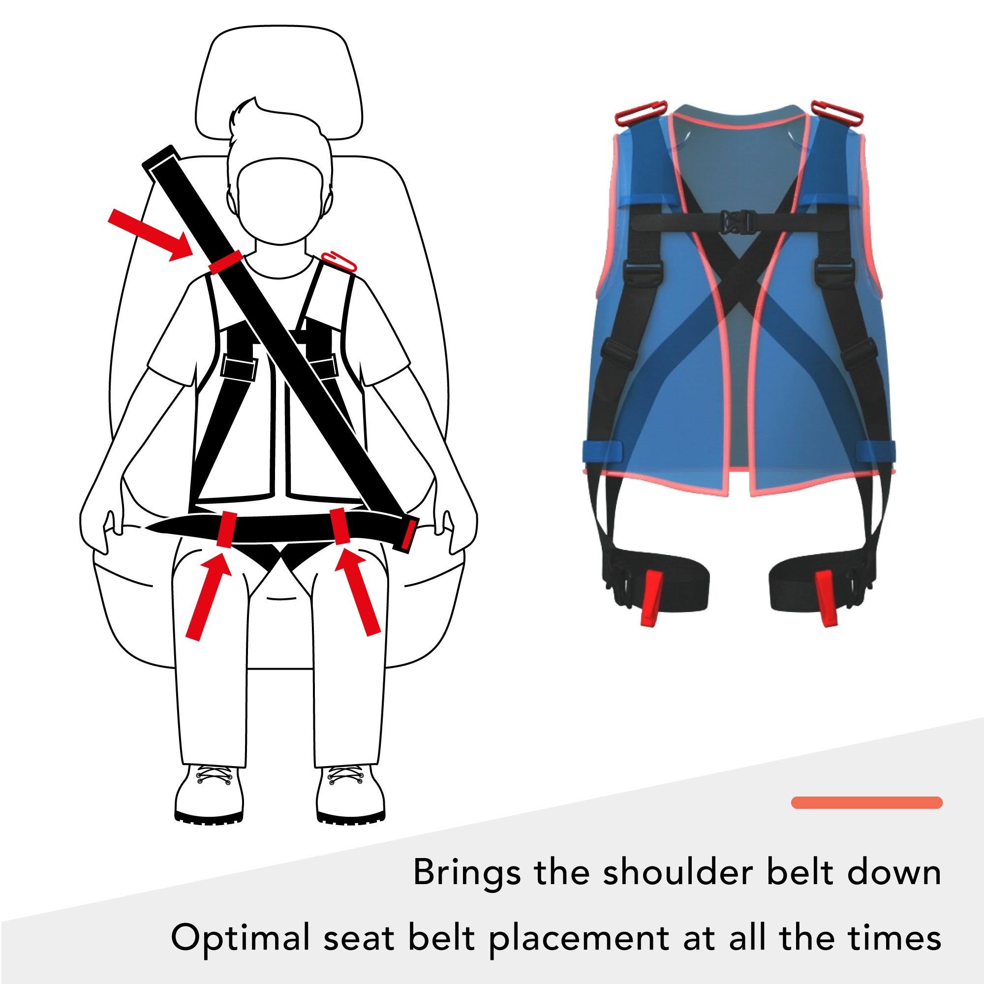 Small Portable Car Seat in Blue/Red N332