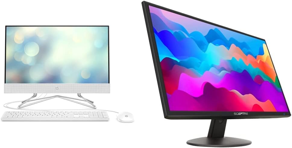 HP 22 All-in-One PC, AMD Athlon Gold 3150U, 4 GB RAM, 256 GB SSD, Full HD IPS 21.5-inch Anti-glare Display, Windows 10 Home, USB Mouse and Keyboard H244595