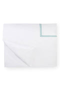Full/Queen White/Aqua Duvet Cover A3400