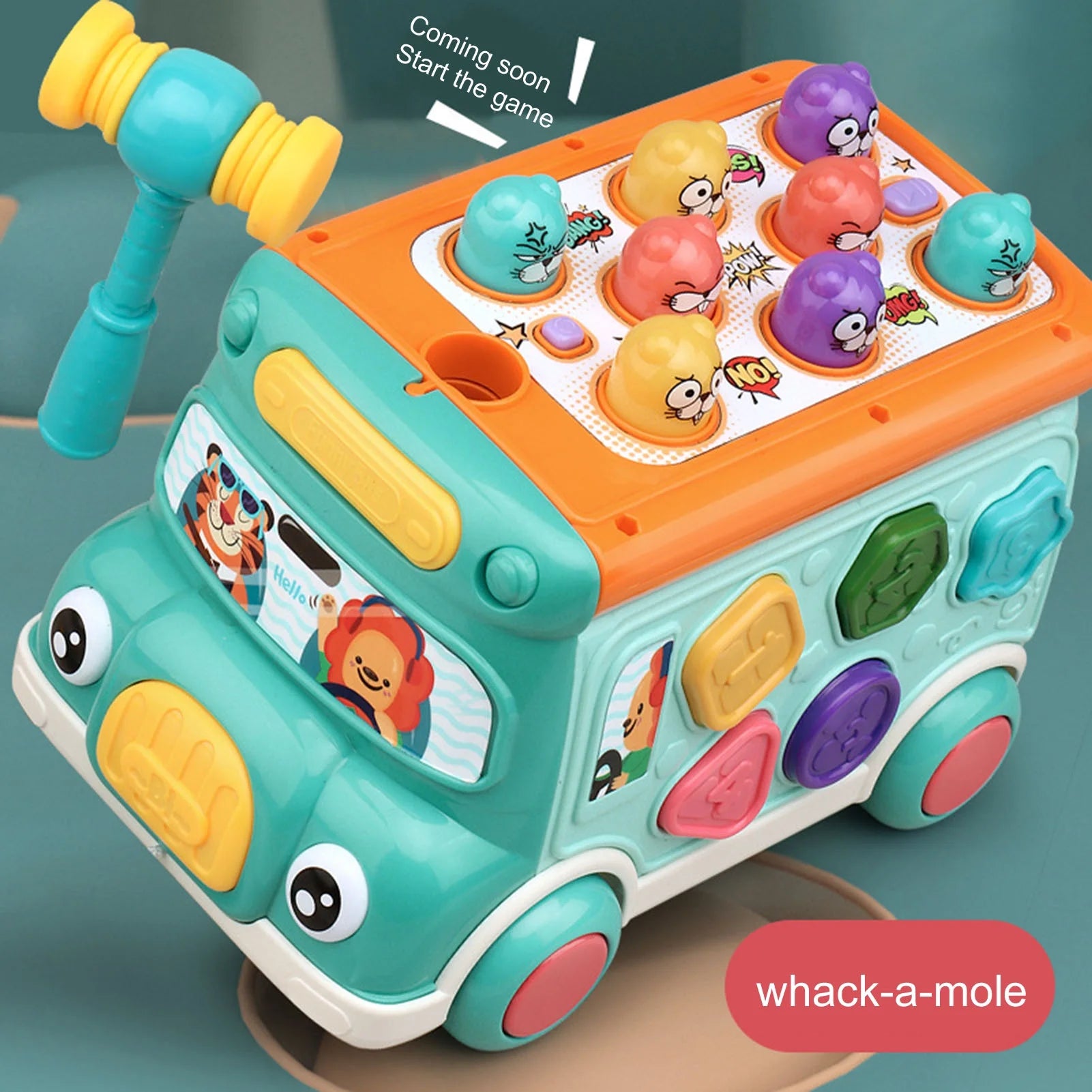 Toddler Music Bus Toys with Light Sound I883
