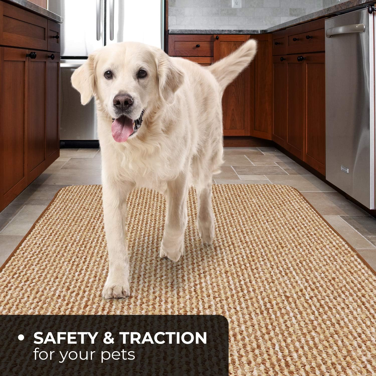 Skid-Resistant Carpet Runner - Praline Brown - 20 Feet X 27 Inches A6630
