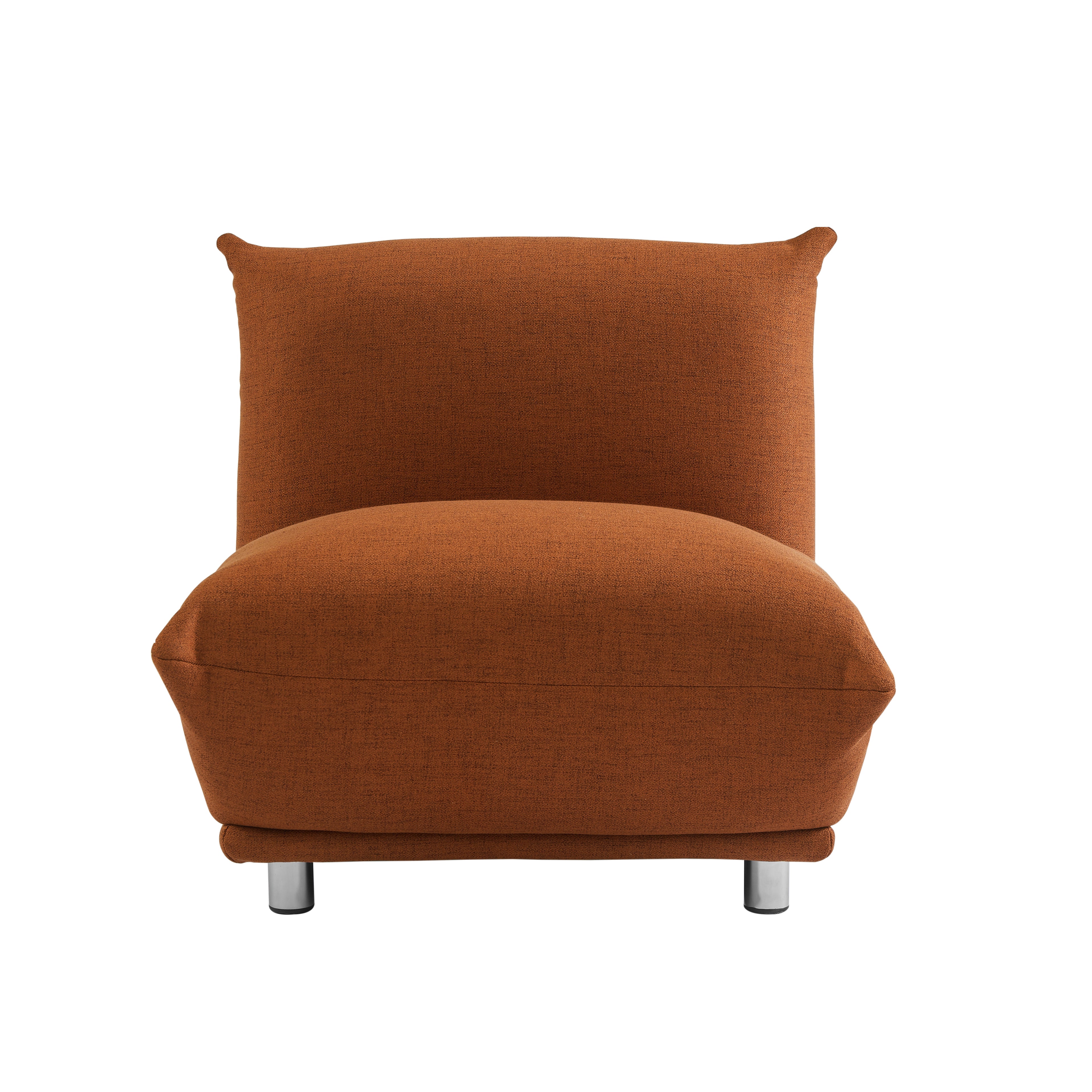 Armless Accent Chair, Oversized Upholstered Fabric Single Sofa V411