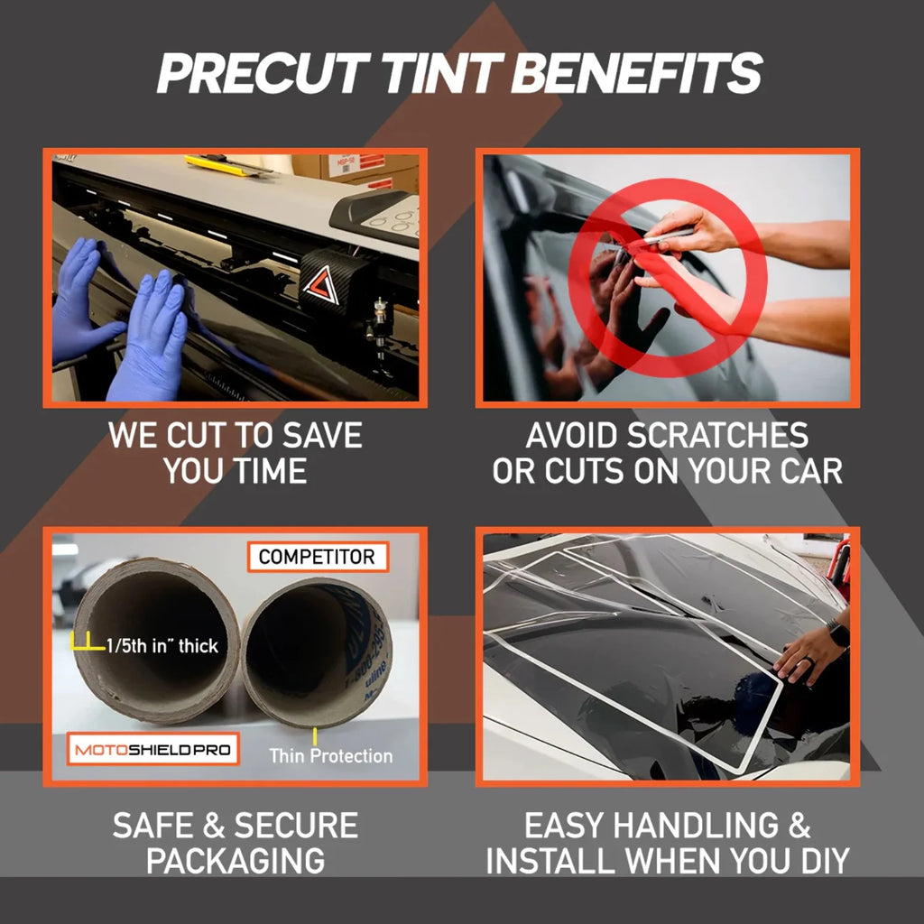 Precut Ceramic Window Tint Film for 2014-2018 Chevrolet Silverado 1500 Crew Cab Front Windshield 50% I20886