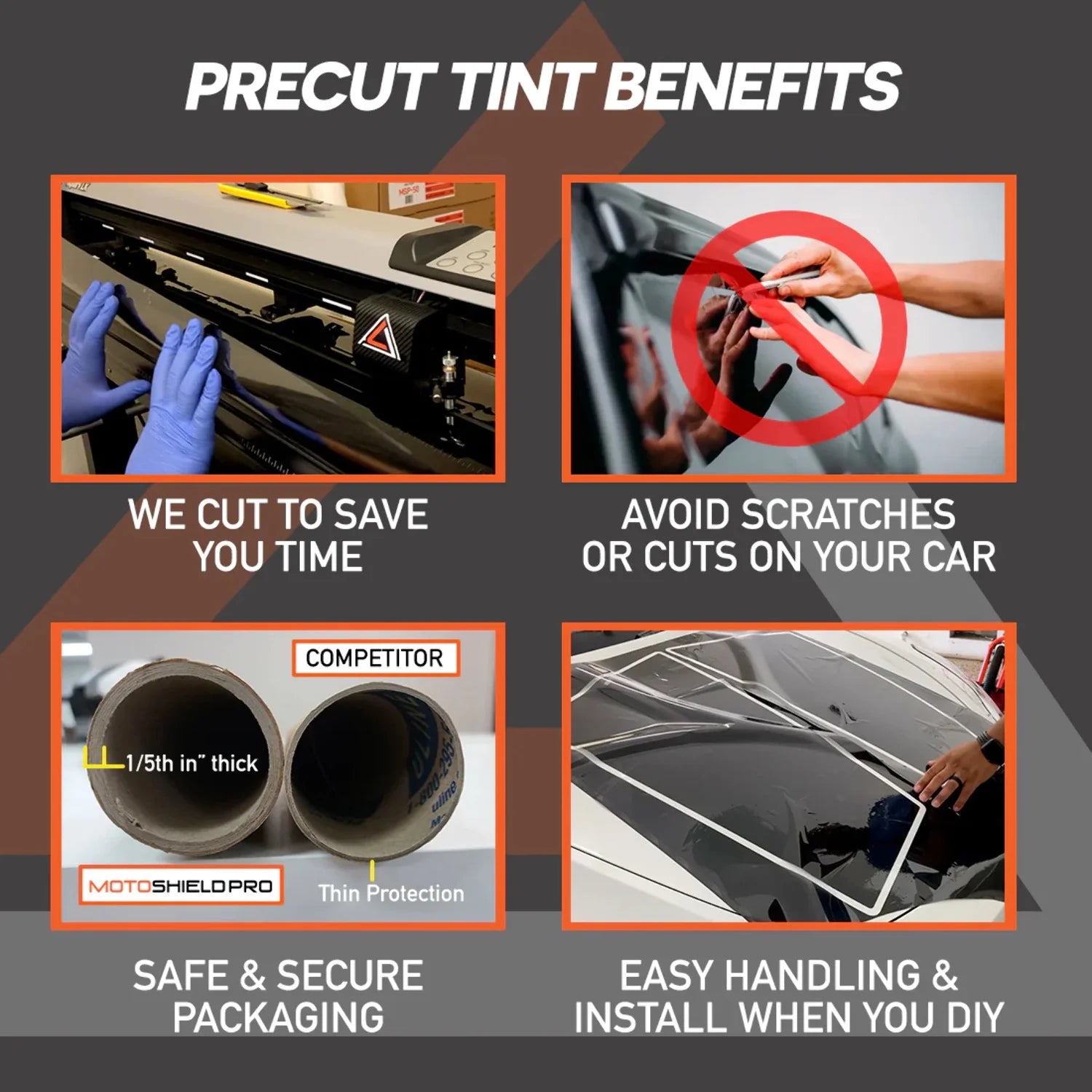 Precut Ceramic Window Tint Film for 2014-2018 Chevrolet Silverado 1500 Crew Cab Front Windshield 50% I20886