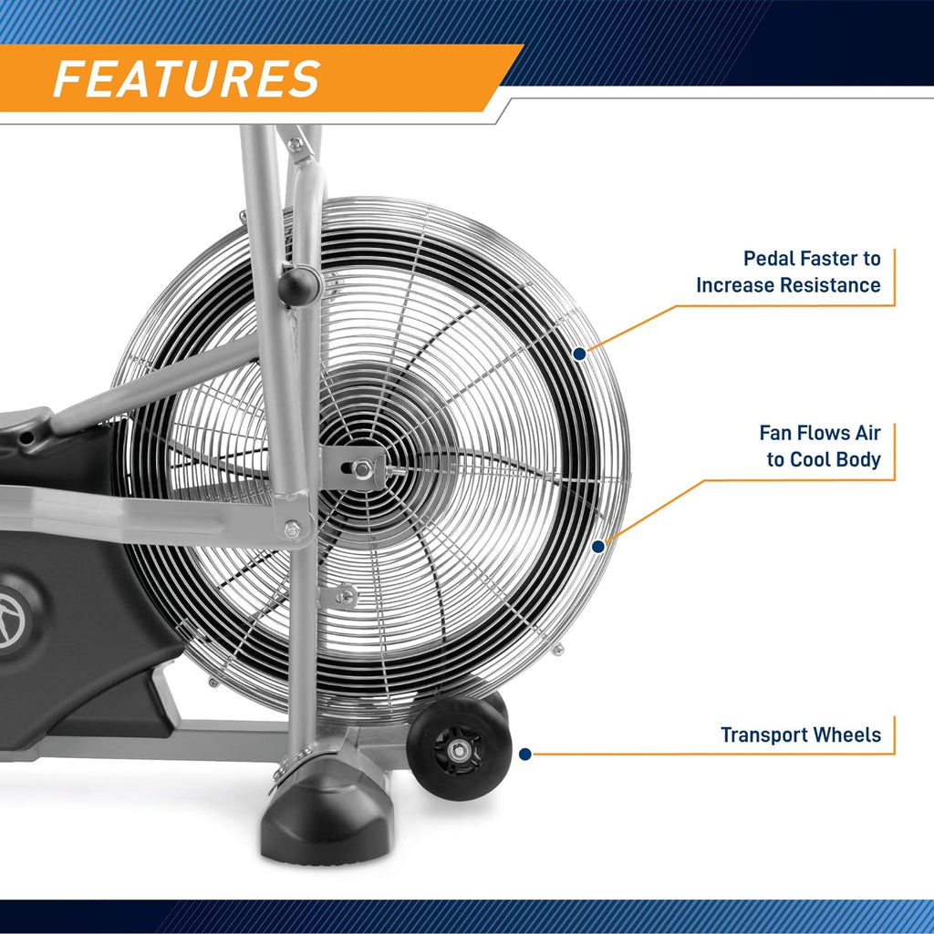 Black Exercise Upright Fan Bike K6802