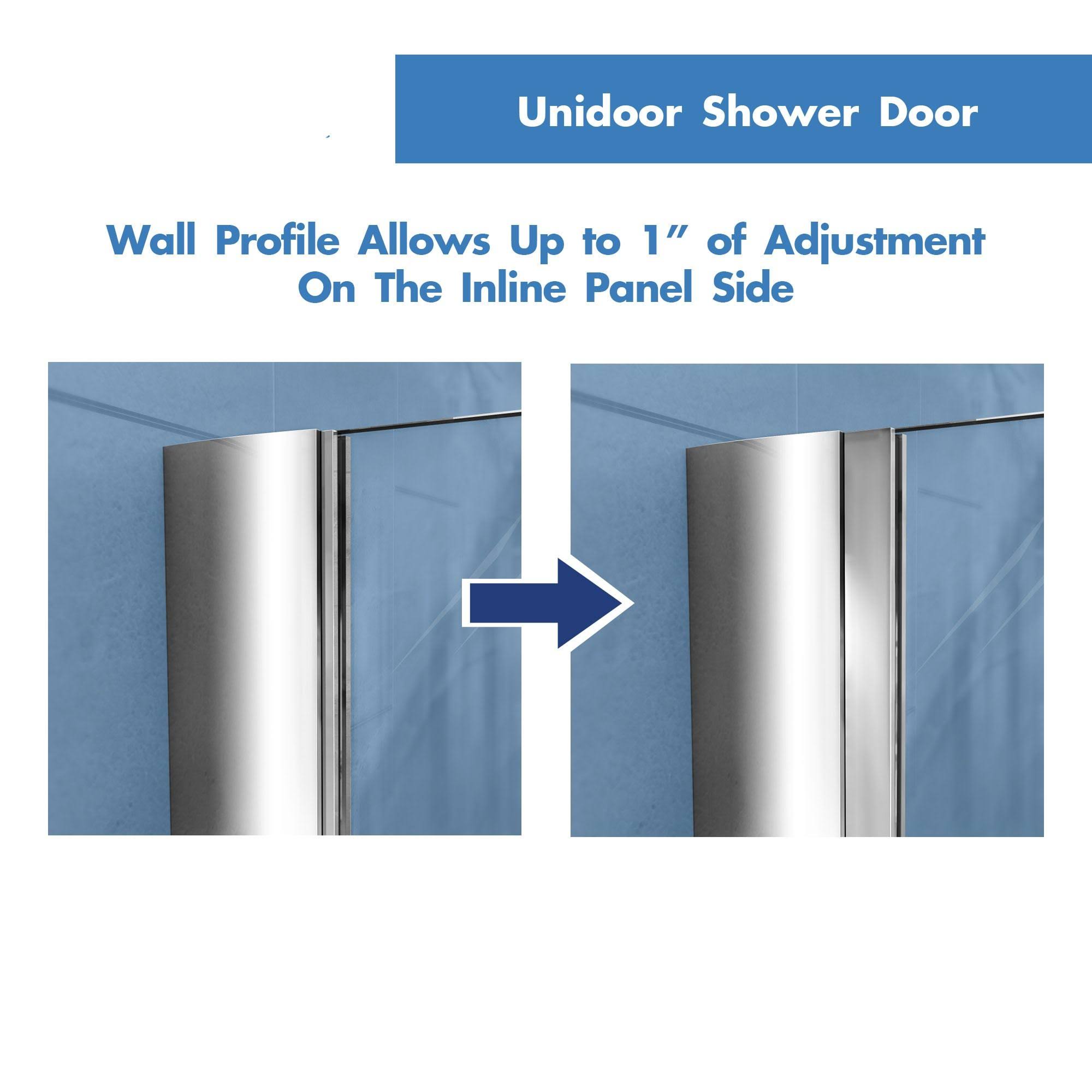 Hinged Frameless Shower Door Chrome D5549
