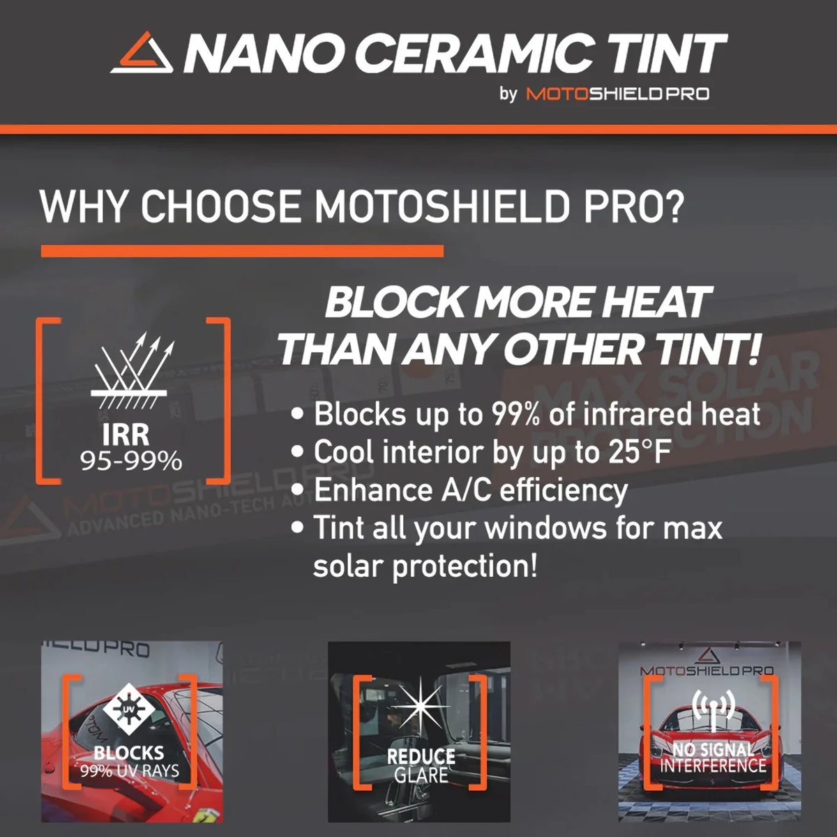 Precut Ceramic Window Tint Film for 2014-2018 Chevrolet Silverado 1500 Crew Cab Front Windshield 50% I20886