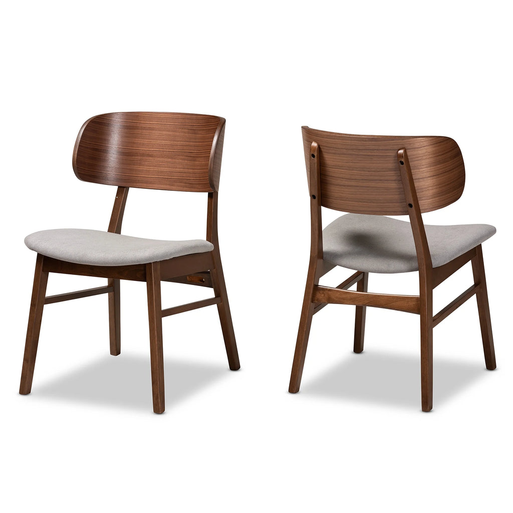 Grey/Walnut Brown Dining Chair, Set of 2 C84860