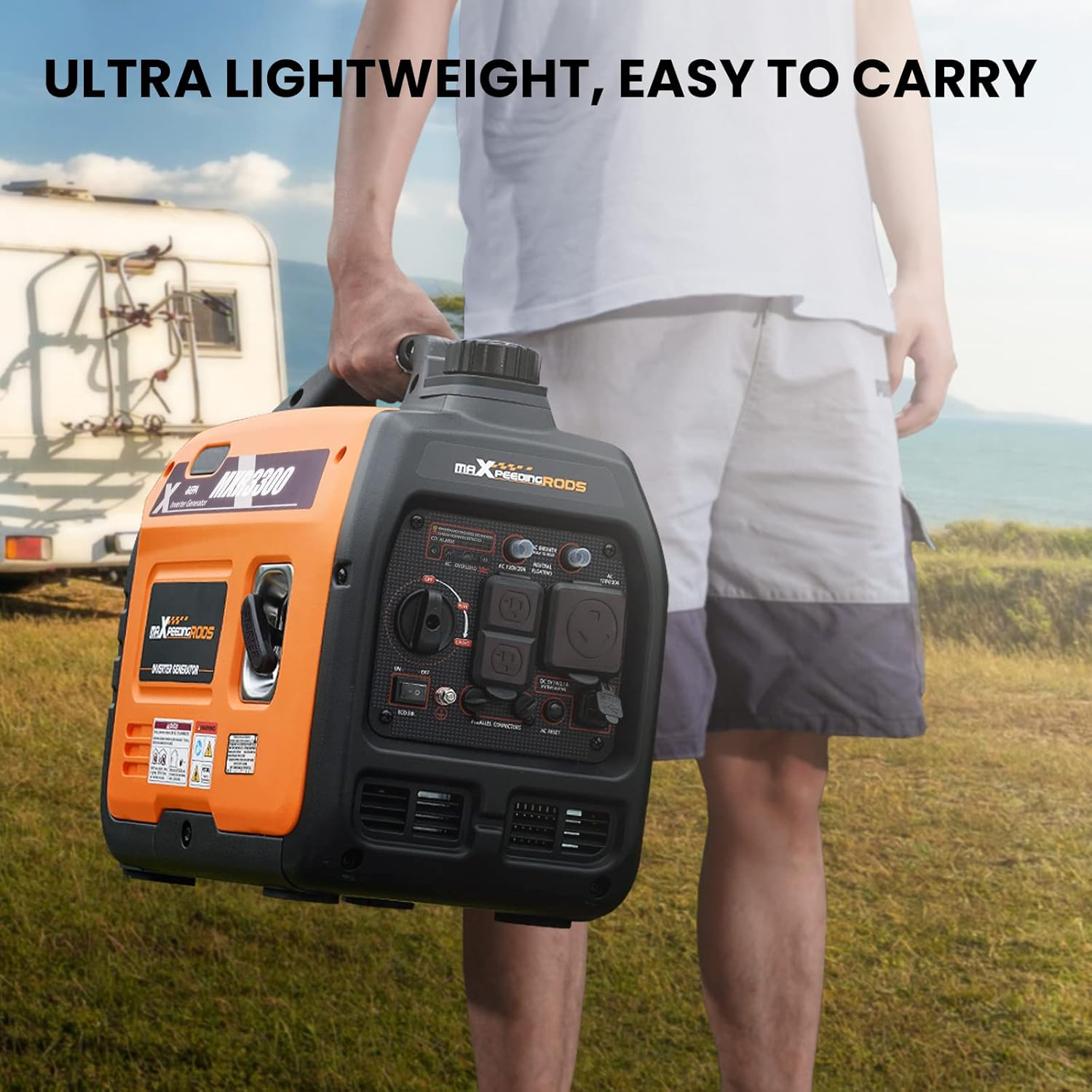 Portable Inverter Generator 3000W/3300W Gas Powered Quiet EPA Compliant E107906