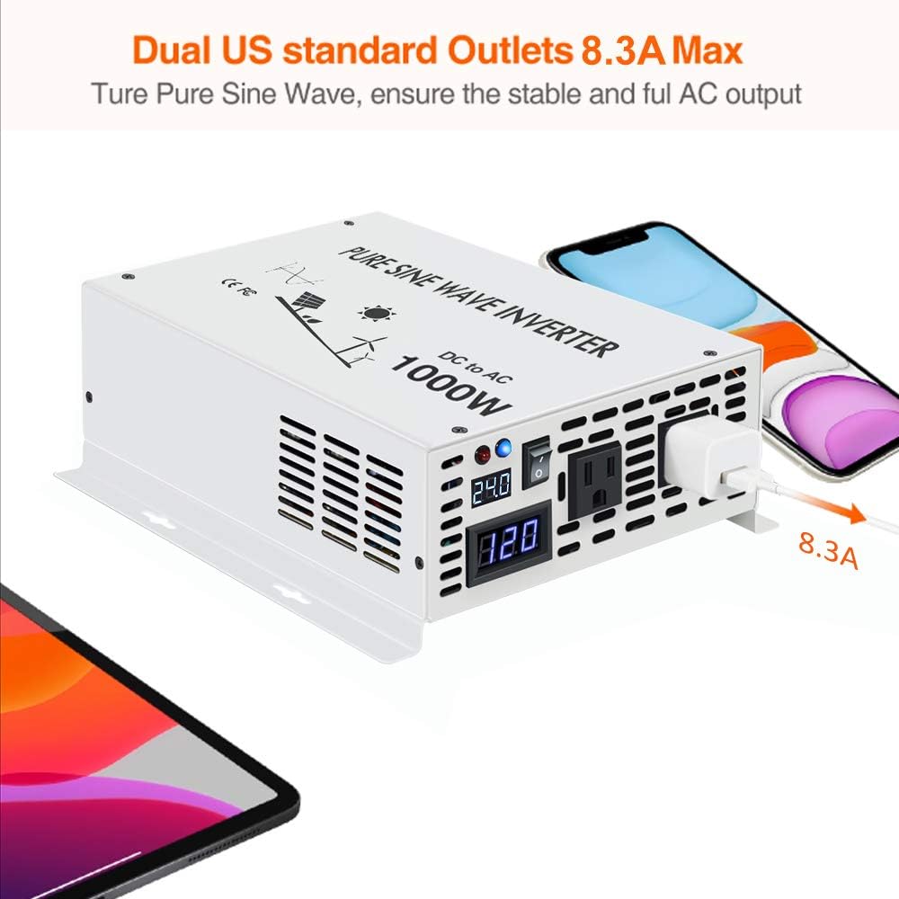 3500W 24V 120V Pure Sine Wave Power Inverter H13124