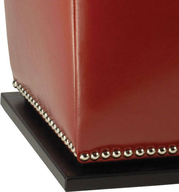 Red Ottoman Set of 2 L97913
