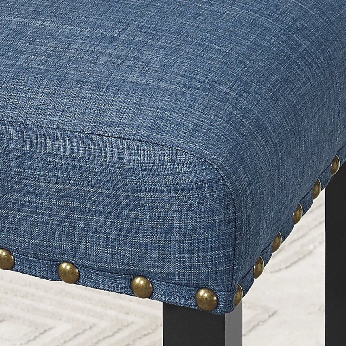 Gray Fabric Bar Stool with Nailhead Trim (Set of 2) Z540