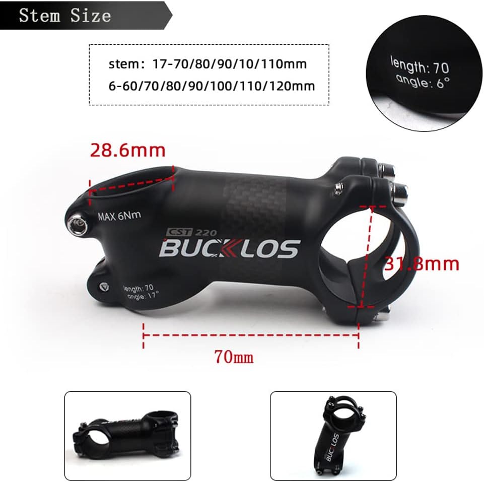31.8mm Carbon Aluminum Bike Stem F715270